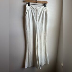 My Beachy side Emily in Paris terry cloth white flared pants